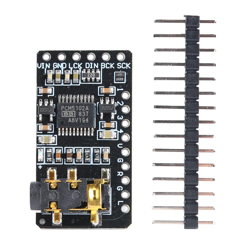 PCM5102 DAC Bộ Giải Mã I2S Giao Diện Người Chơi Loa Di Động Có Thể Sạc Lại 3.5Mm Mô-đun Không Dây Cho Raspberry Pi