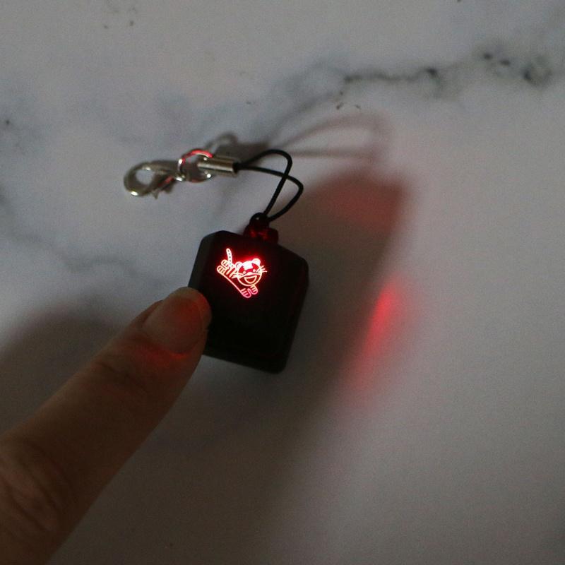 Thiết Bị Kiểm Tra Công Tắc Bàn Phím Cơ 1 Nút Có Đèn LED Tích Hợp Móc Khóa Tiện Dụng