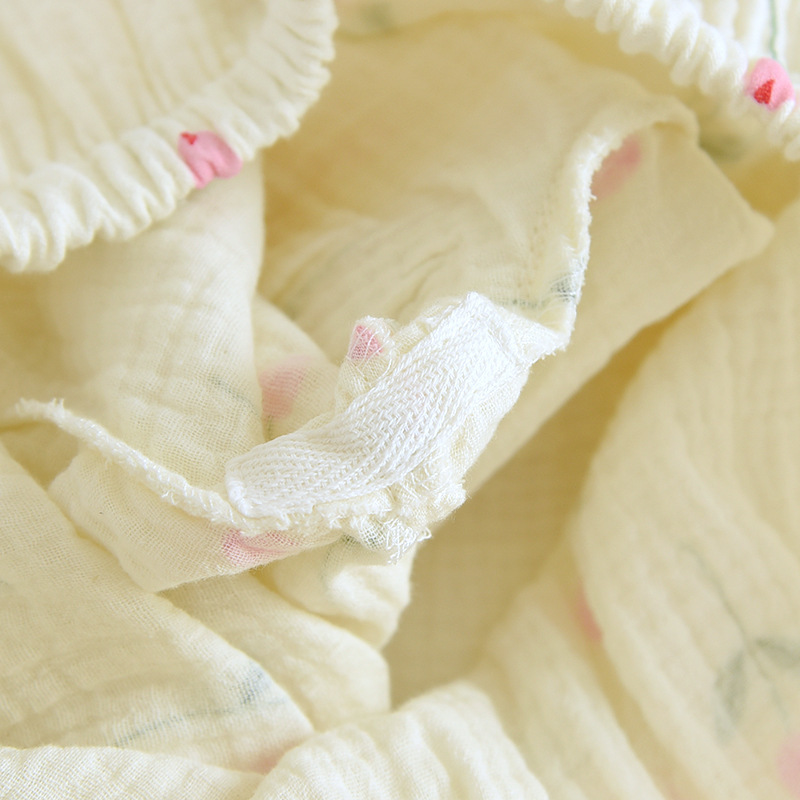 Bộ Đồ Nữ Mặc Nhà Và Sau Sinh Bigsize Dài Tay Azuno AZ277 Chất Liệu Vải Muslin Nhẹ Mát Họa Tiết Sang Chảnh