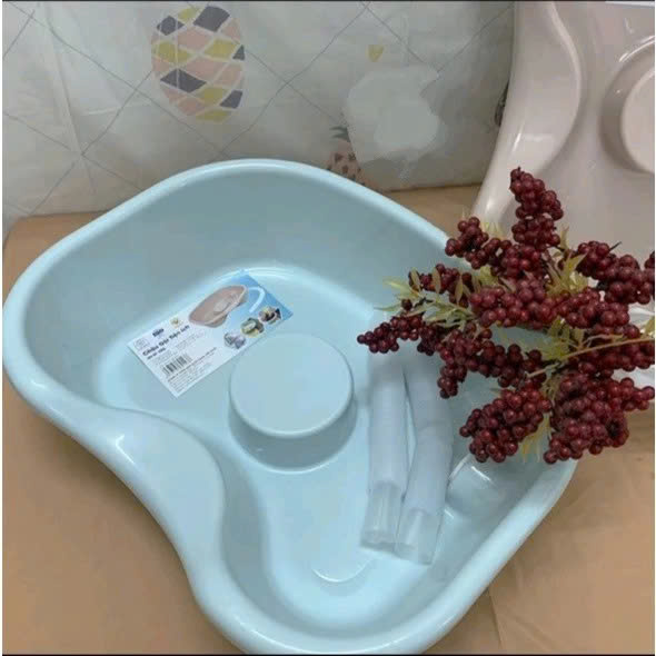 Chậu Gội Đầu Tại Nhà, Tại Giường Cho Người Già, Người Bệnh, Trẻ Em, Bà Bầu MÀU XANH