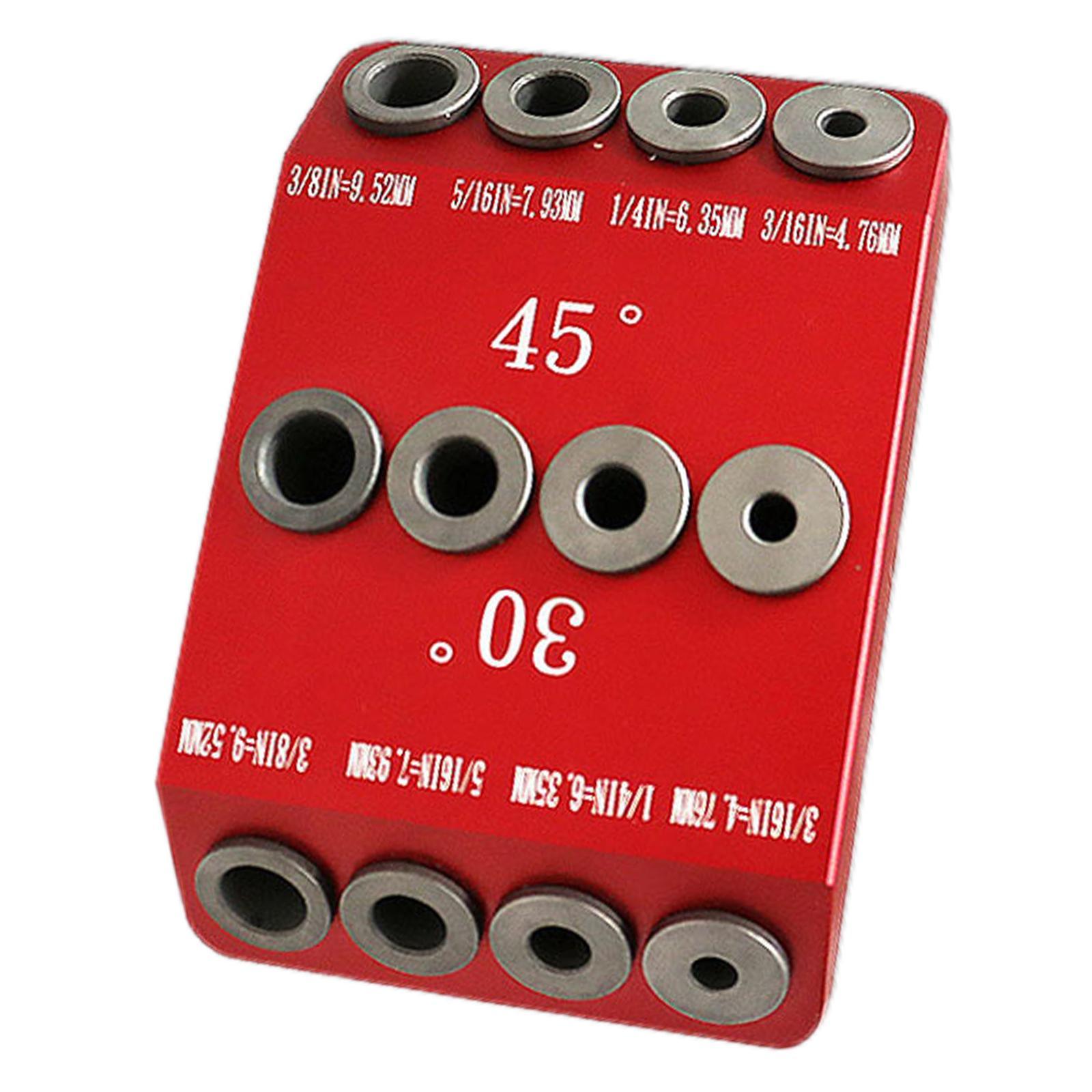 30/45/90 Degree Angle Oblique Pocket Hole Jig British Drill Guide Dowel Jig Kit Wood Drill Locator for Wood Jointing