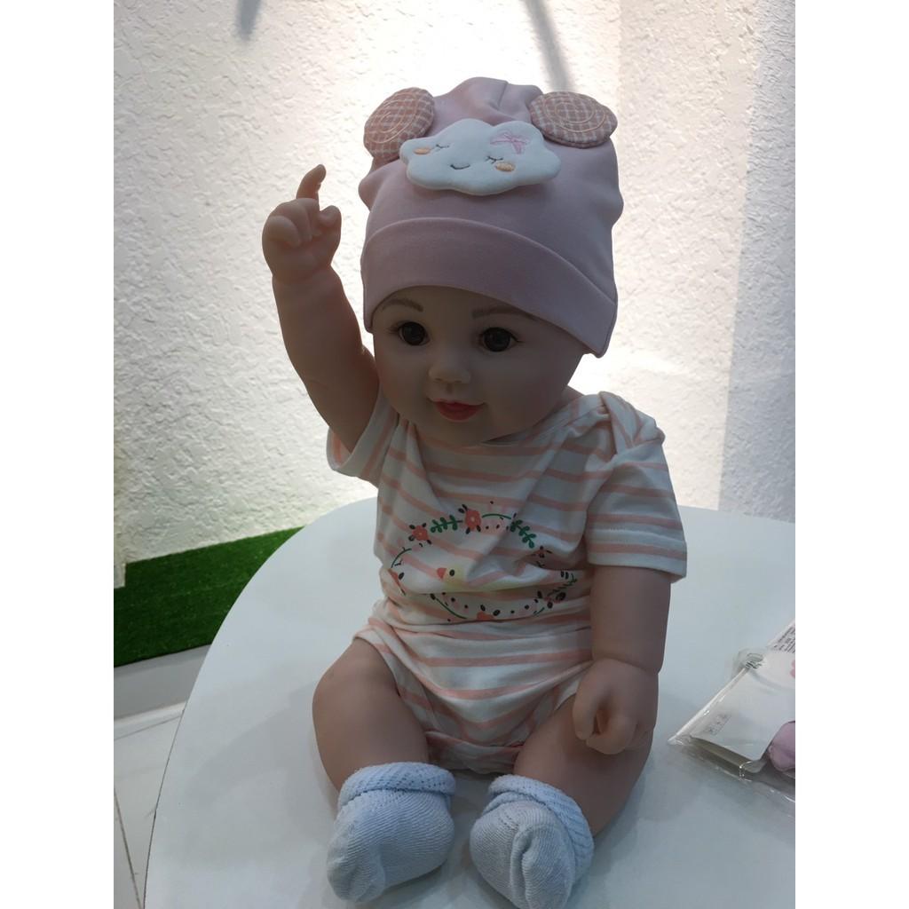 Nón em bé hình đám mây , chât liệu cotton 100%, thương hiệu Aiueo Nhật Bản.