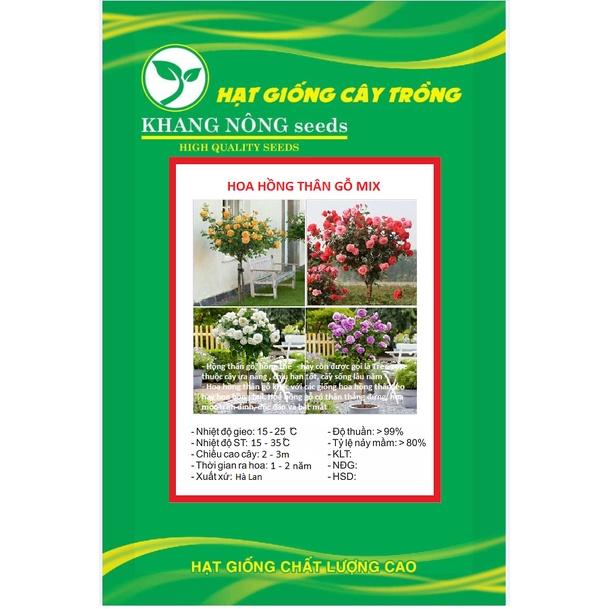 Hạt giống hoa hồng thân gỗ nhiều màu KNS3421 - Gói 10 hạt