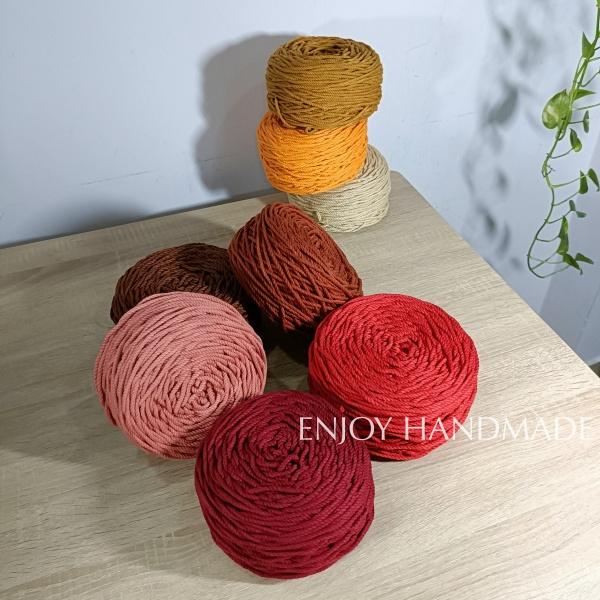 Dây thừng macrame cotton TÔNG NÓNG 3 xoắn, 3mm / 5mm, 0.5kg