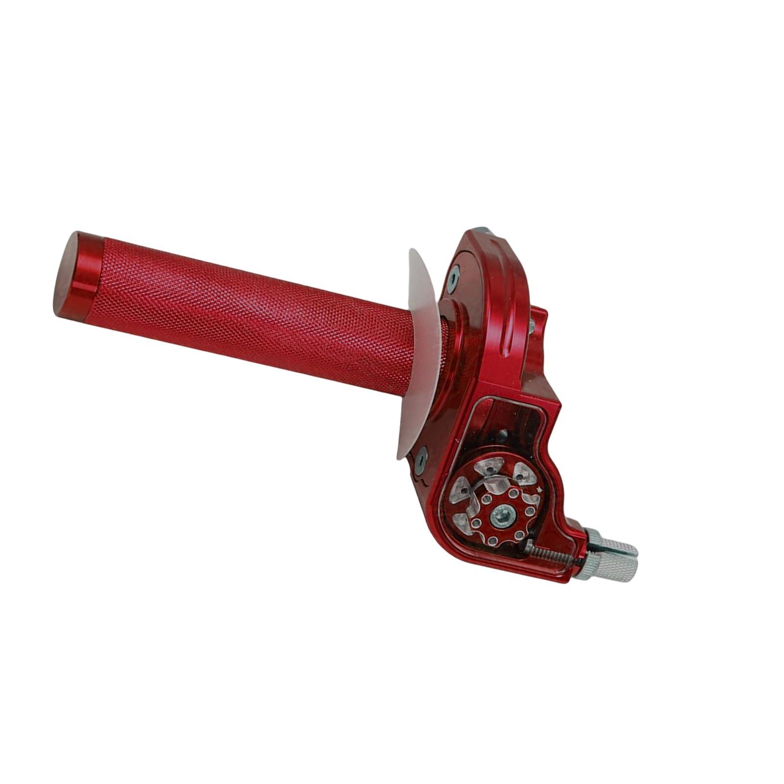 Throttle Grip Handlebar Grip  Aluminum Alloy 22mm Handlebar for Motorbike , Red