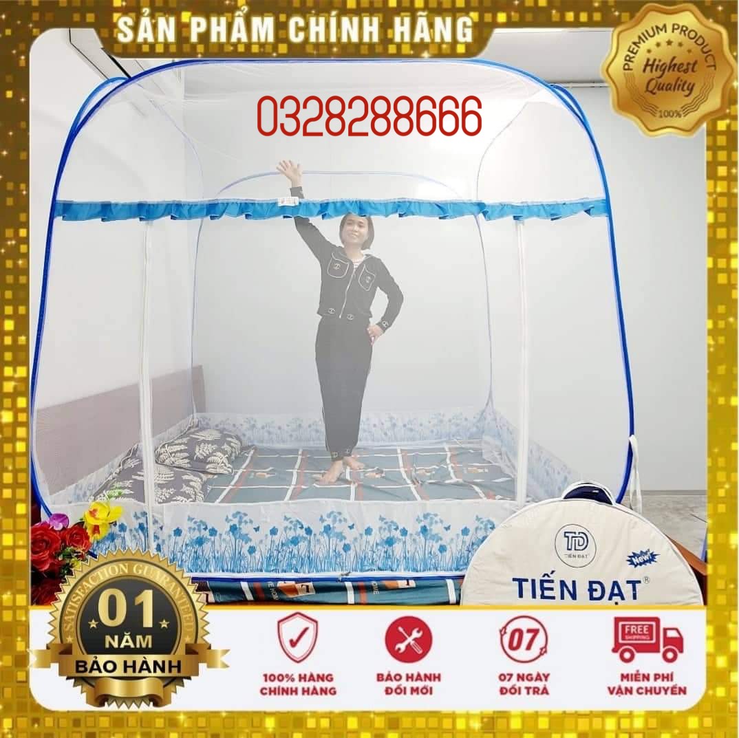 Màn đỉnh vuông- Màn chụp tự bung đỉnh vuông cao cấp chống muỗi hiệu quả