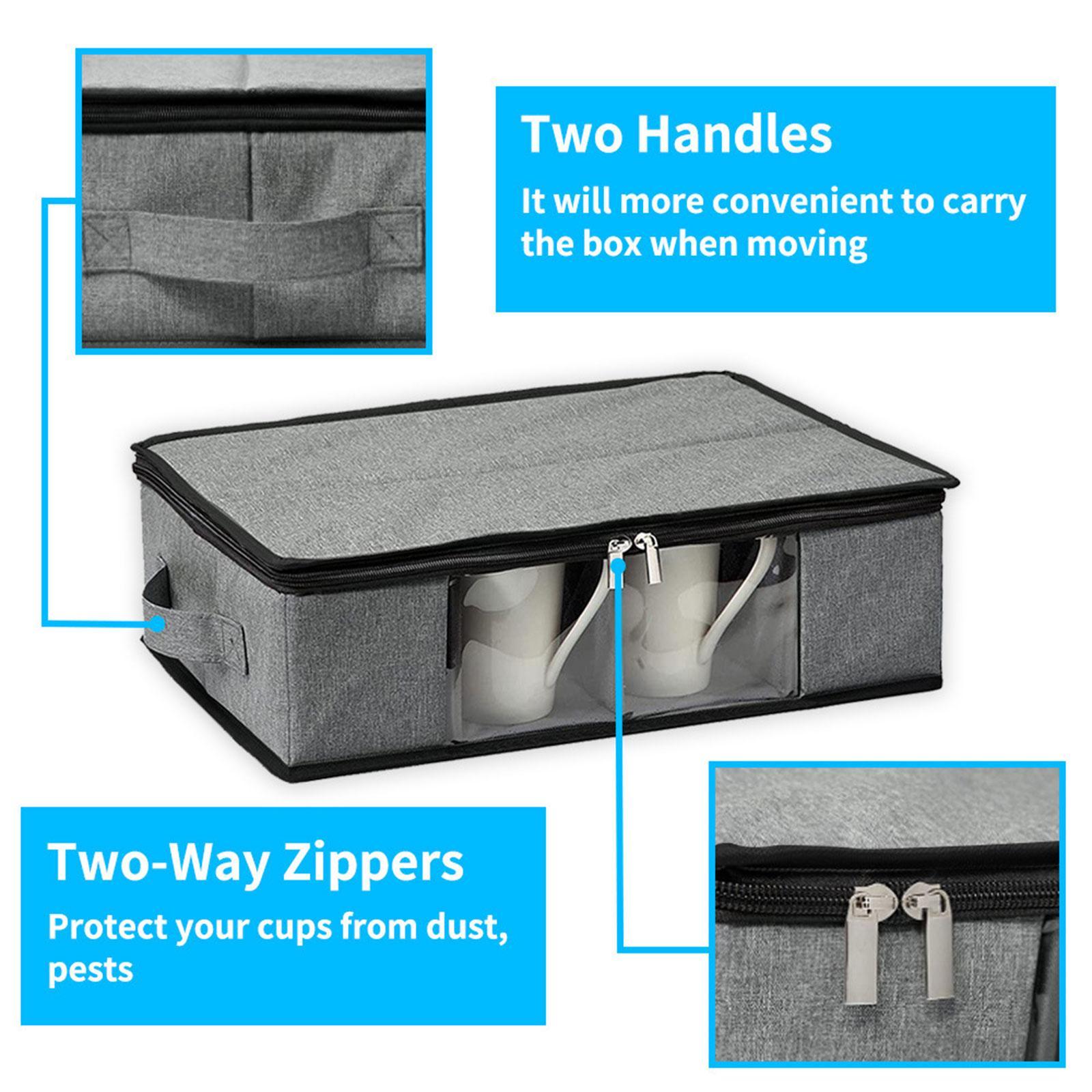 Storage Containers Chest High Capacity with Handles Grey Clear Windows