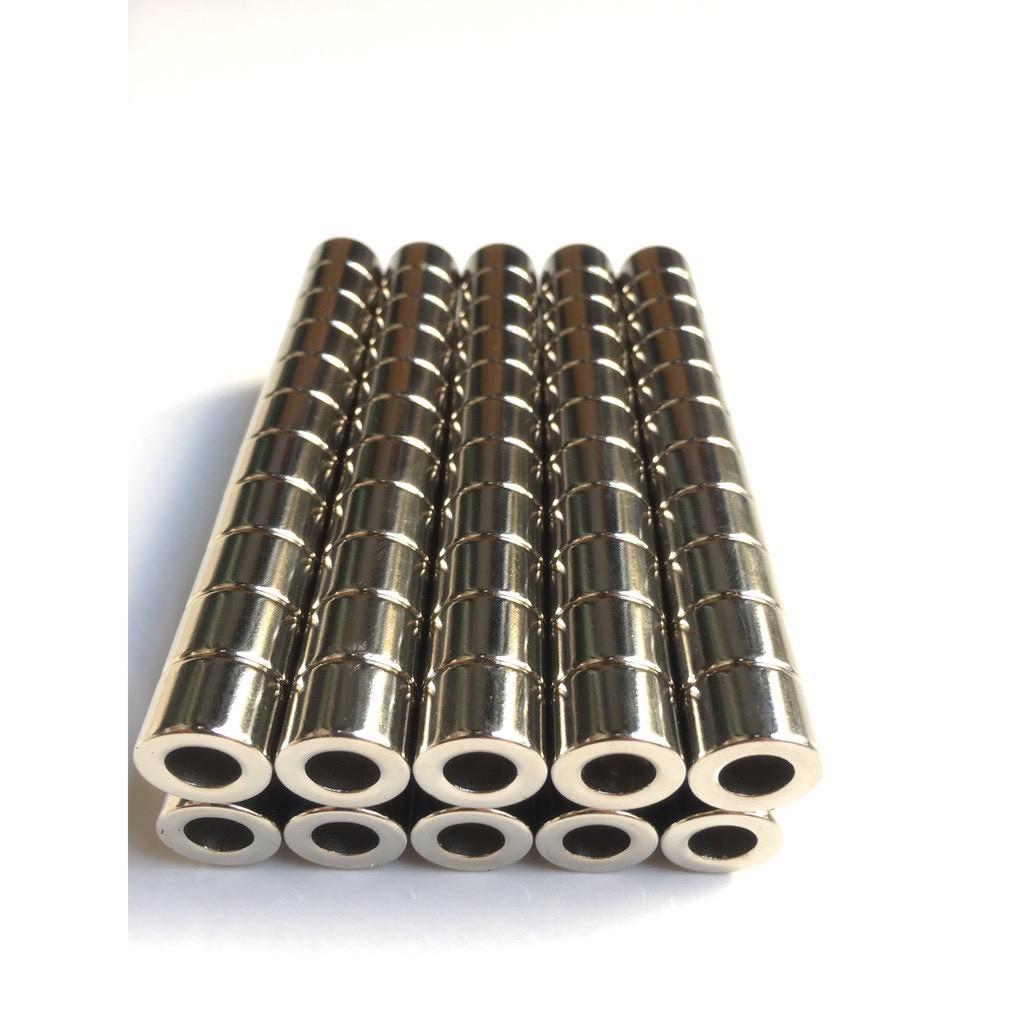 Nam Châm Đất Hiếm 15x10 lỗ thẳng 8mm