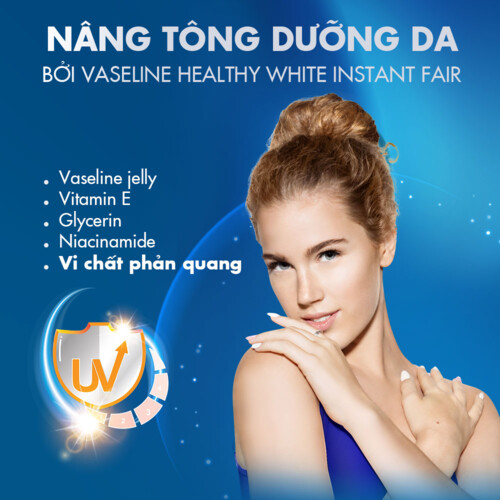 Combo 2 Sữa dưỡng thể dưỡng sáng da tức thì VASELINE Healthy Bright Instant Radiance 350ML/chai