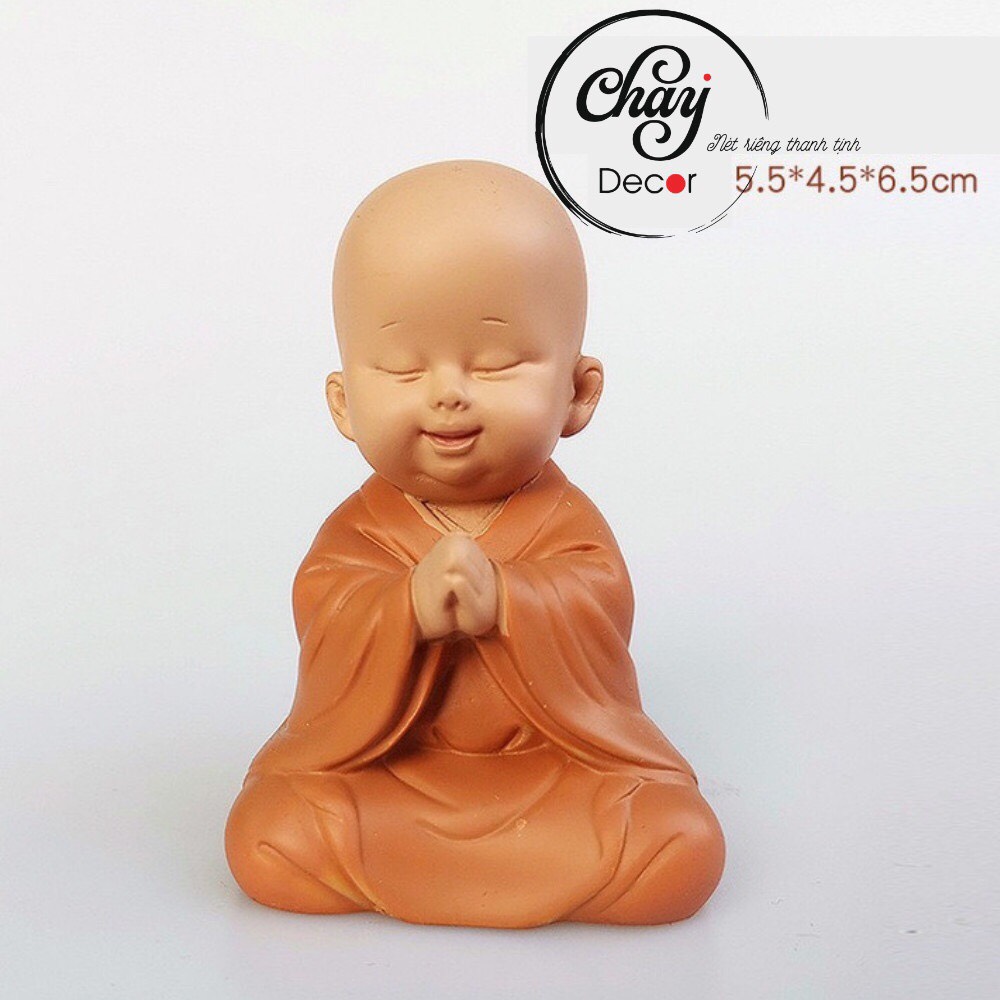 Đồ Trang Trí Tượng Chú Tiểu Hòa Thượng Mini Phong Cách Yêu Đời Dễ Thương