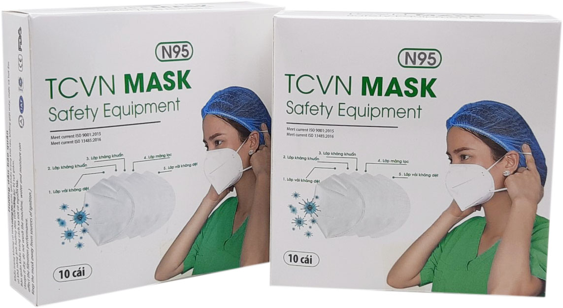 3 cái Khẩu trang thinh long cao cấp kháng khuẩn, chống bụi siêu mịn pm2.5 , N95 Pro Mask vải không dệt, màu trắng , tặng 1 móc treo khóa mica