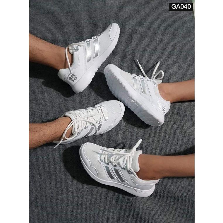 Giày Sneaker Nam Nữ Siêu Nhẹ (Trắng/Đen) GA040