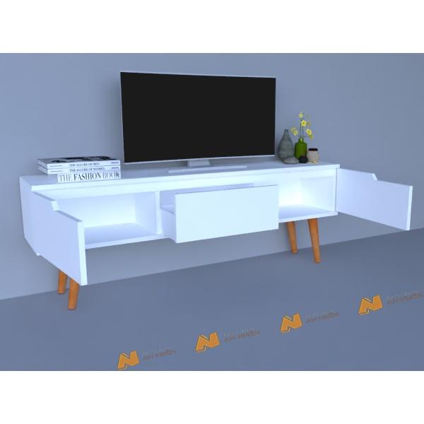 Made in VN Kệ tivi , kệ phòng khách để sàn An Nhiên có ngăn kéo - gỗ mdf 18mm công ty Mộc Phát độ bền trên 30 năm AN004