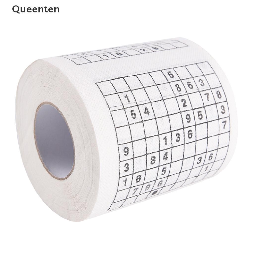 Queenten Novelty Funny Number Sudoku Printed Toilet Paper Bath Tissue Gift1 Roll 2 Ply  QT