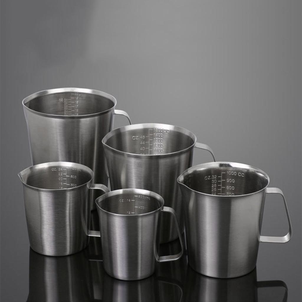 2x Stainless Steel Beer Camping Mugs Measuring Coffee Cup for Travel