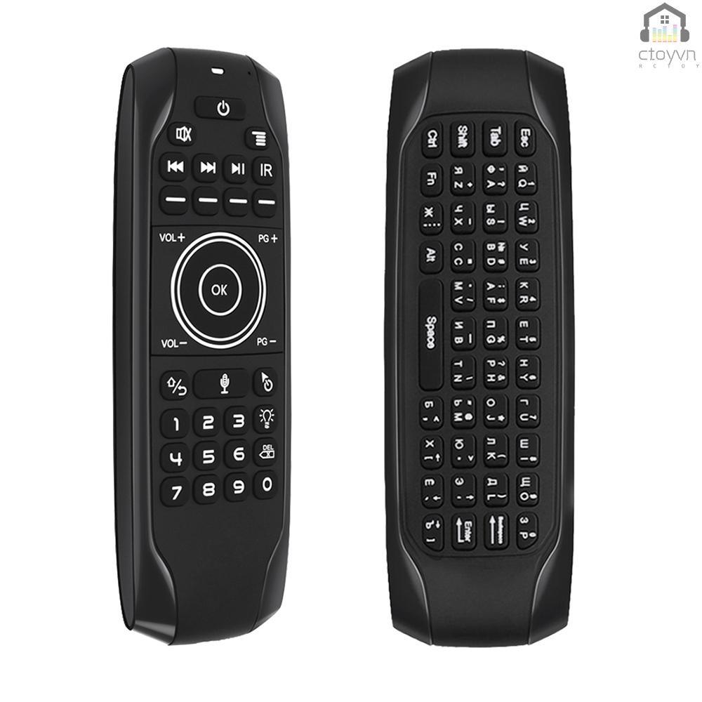 Bàn phím không dây 2.4G điều khiển bằng giọng nói 6 trục cho TV thông minh Android TV BOX PC