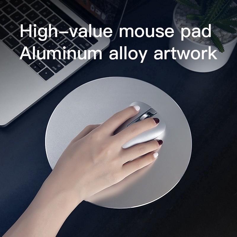 Miếng Lót Chuột Nhôm nguyên khối cho Laptop Macbook (Aluminium mouse Pad