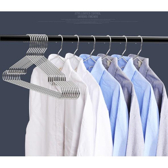 Chục móc phơi quần áo inox 304 cao cấp cứng cáp sáng bóng siêu bền bỉ có cả móc trẻ em an toàn vệ sinh Hcm