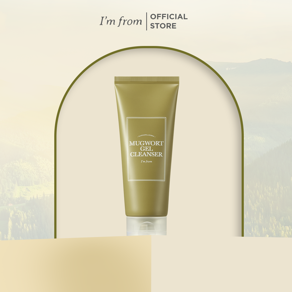 Combo I'm From Sữa rửa mặt Mugwort Gel Cleanser 150ml + Kem dưỡng dạng gel I'm From Vitamin Tree Water-gel 75g