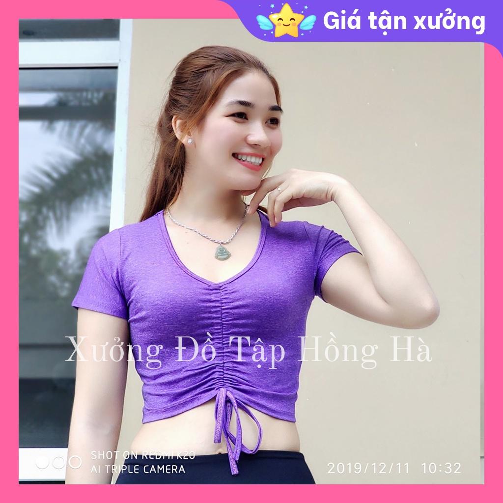 Ảnh Thật 100% - Mặc Là Mê Áo croptop tập GYM nữ đa năng - Yoga nữ - Áo tập croptop rút dây nhiều màu