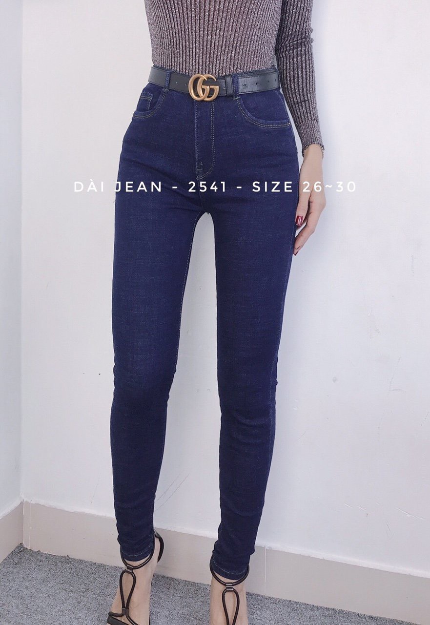 Quần jean dài xanh đậm big size co dãn mạnh