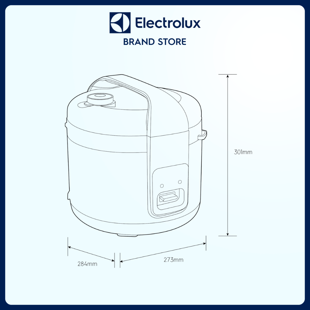 Nồi cơm điện Electrolux 1.8L E4RC1-320P, Thiết kế đa năng, dung tích lớn [ Hàng chính hãng]