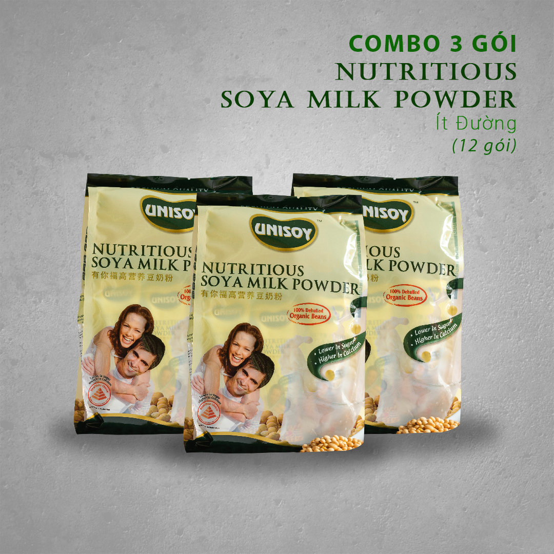 Combo 3 túi bột đậu nành Unisoy - Ít đường