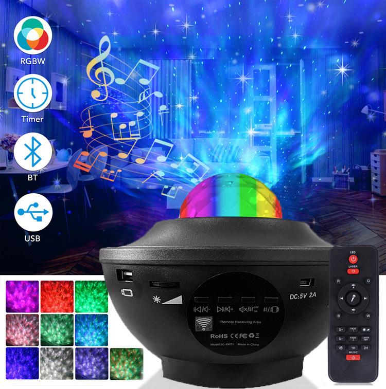 Loa máy chiếu sao BT BT Laser AMMATE USB MUSIC STAR STAR BEDSIDE LED LED LASTER Đèn chiếu sáng