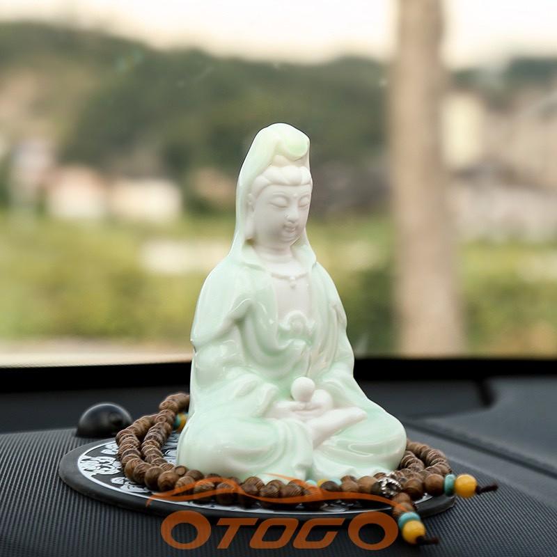Tượng Phật Bà ,Tượng Quan Âm Sứ Để Taplo ô tô