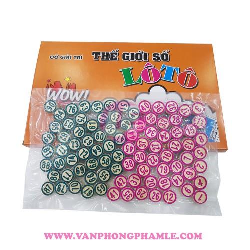 Cờ loto số gỗ cao cấp trong hộp