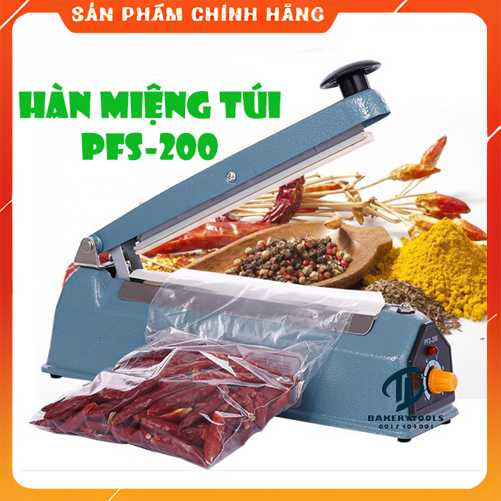 Máy Hàn Miệng Túi, [Vỏ Thép Bền] Ép Nhiệt, Máy Hàn Miệng Túi Ni Lông PFS-200