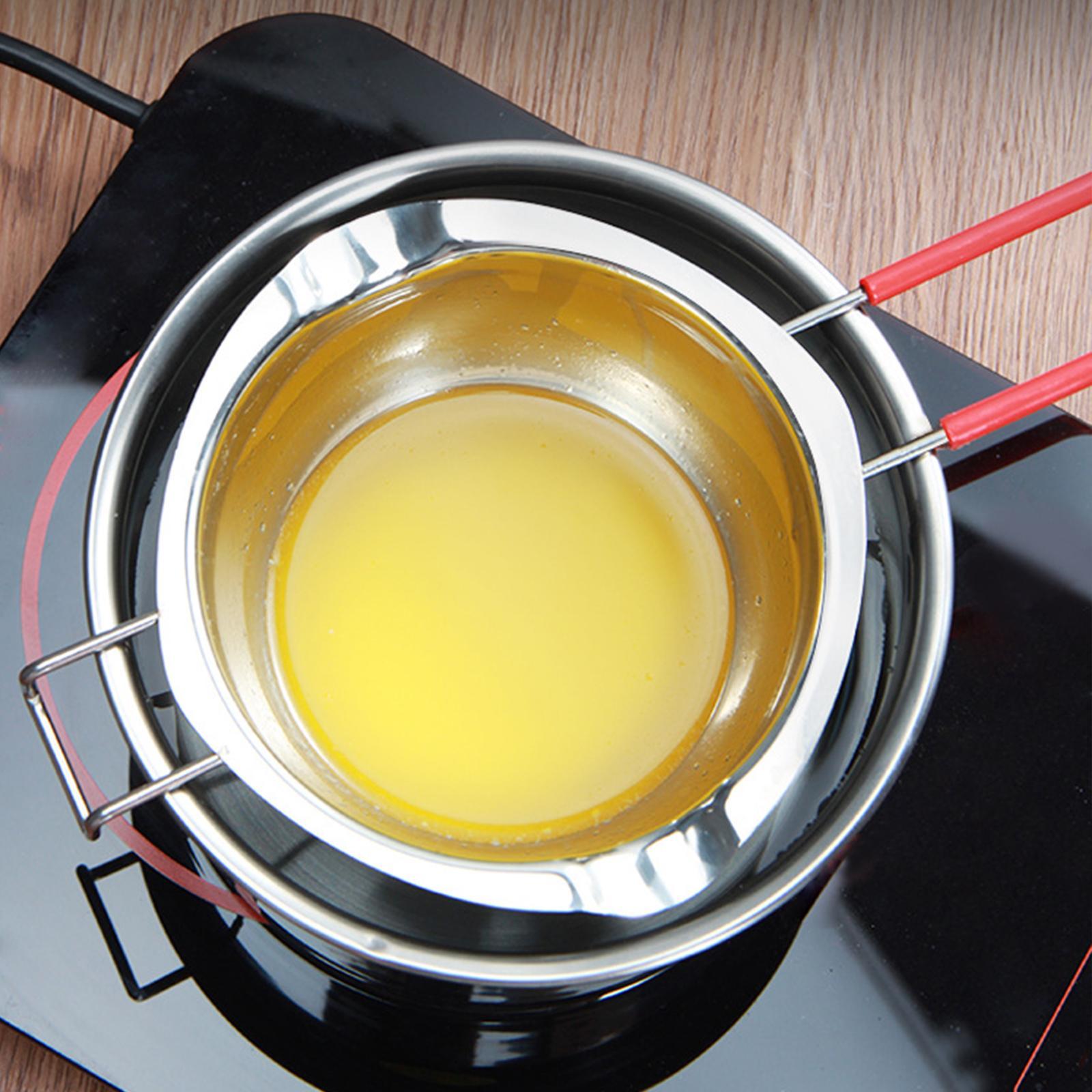 Melting Boiling Pot Double Spout Butter Melting Pot for Outdoor Home Cooking