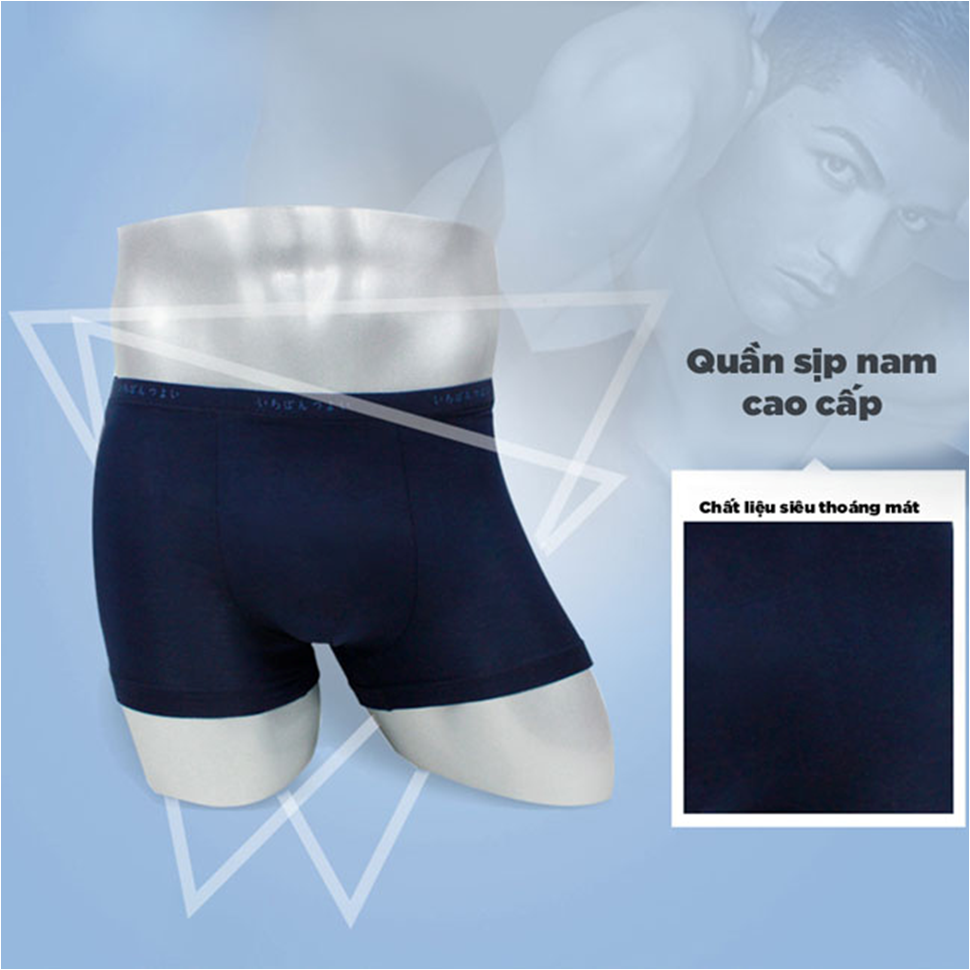 Bộ 3 quần sịp đùi xuất Nhật chất lụa cao cấp