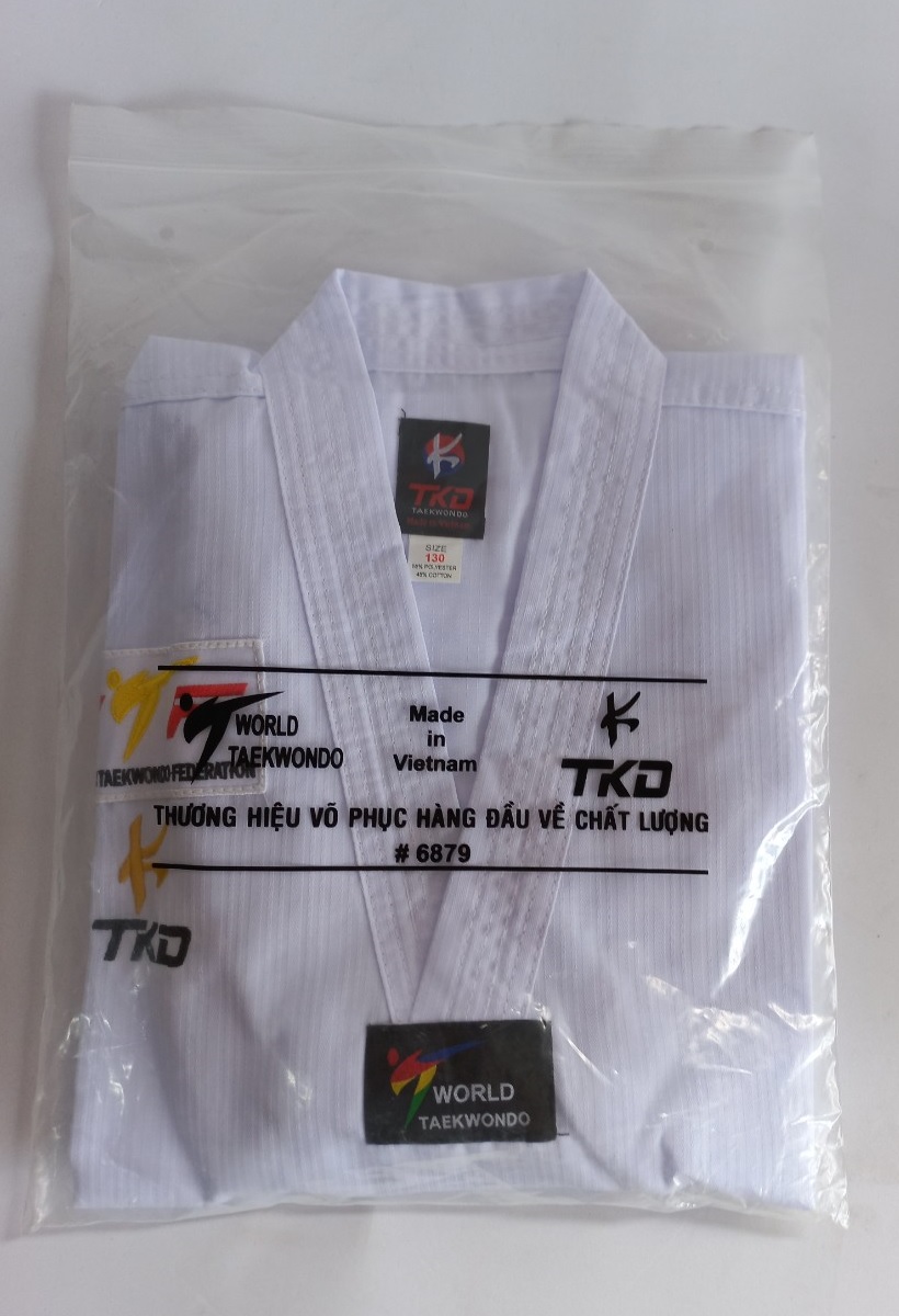 Võ Phục Taekwondo Vải 3 Sọc