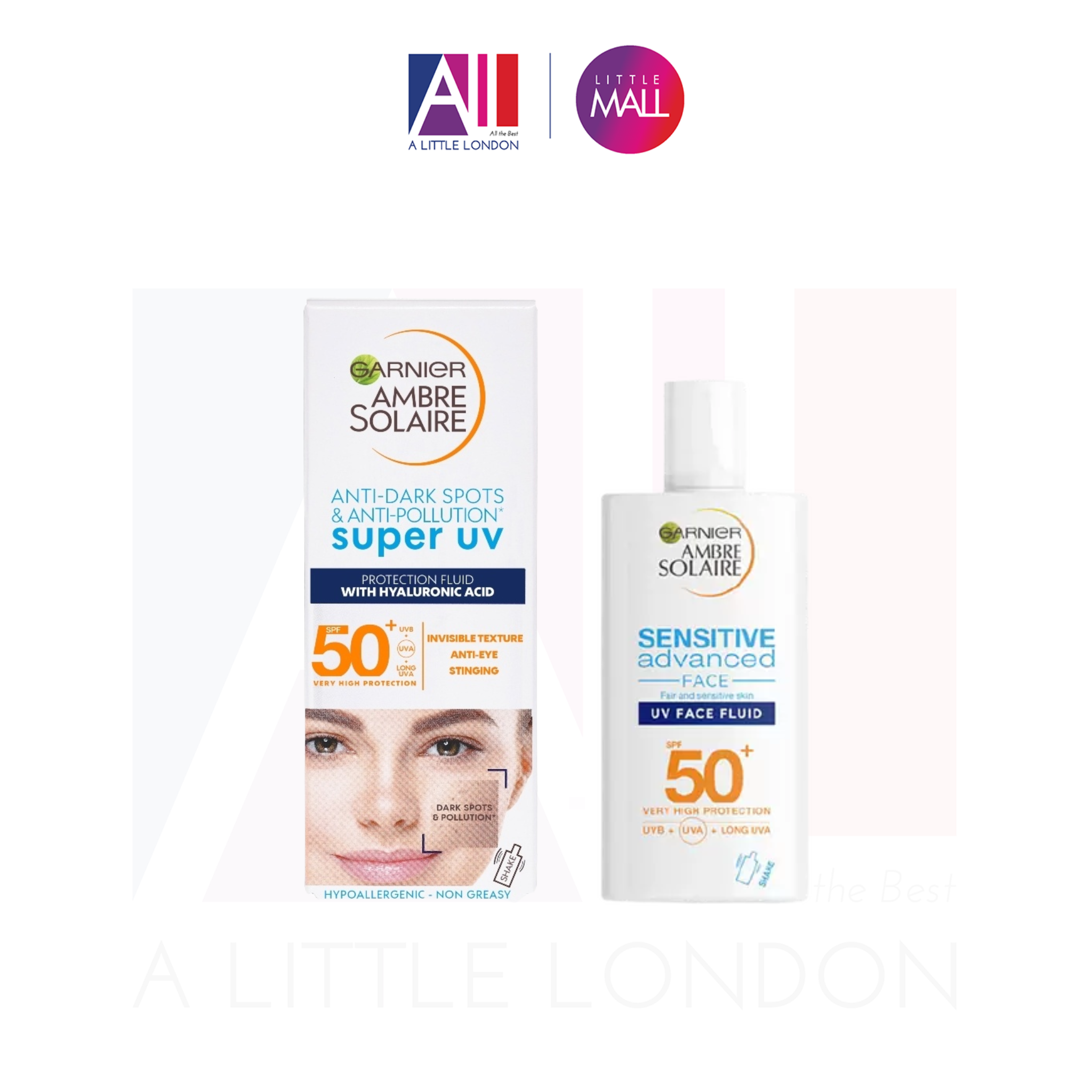 Kem chống nắng ngăn ngừa đốm nâu Garnier Amber Solaire Anti-Dark Spots & Anti-Pollution Super UV SPF 50+ 40ml