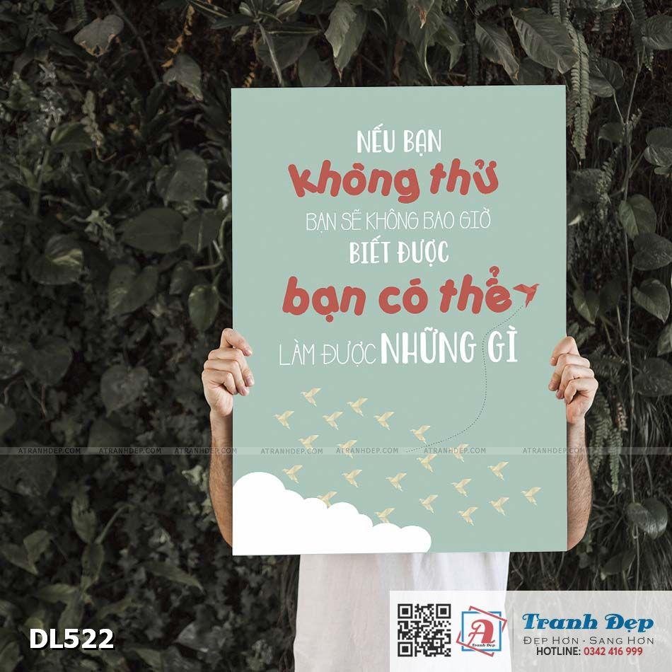 Tranh động lực trang trí phòng làm việc - Nếu như bạn không thử - DL522