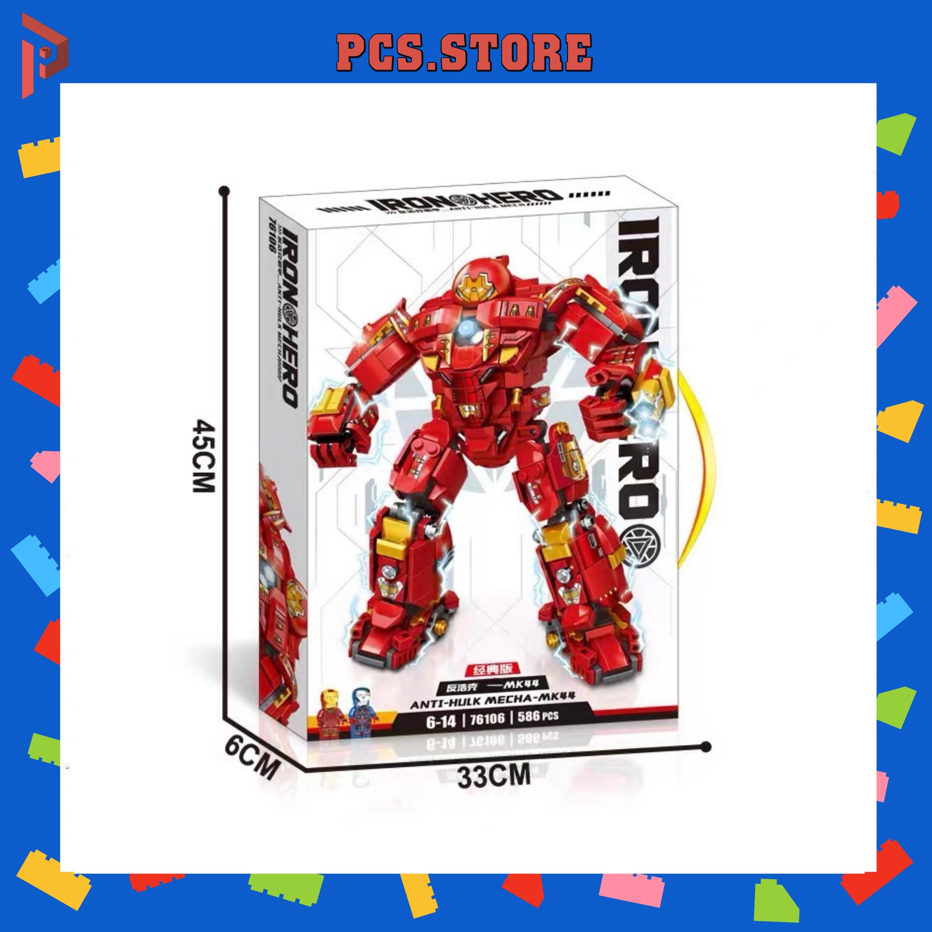 Đồ Chơi Lắp Ráp Robot Siêu Anh Hùng  Ironman Hulkbuster Marvel - PCS STORE