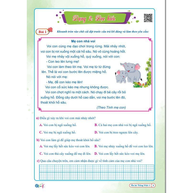 Ôn Tập Hè Tiếng Viết 1 - Dành cho học sinh lớp 2 lên 3