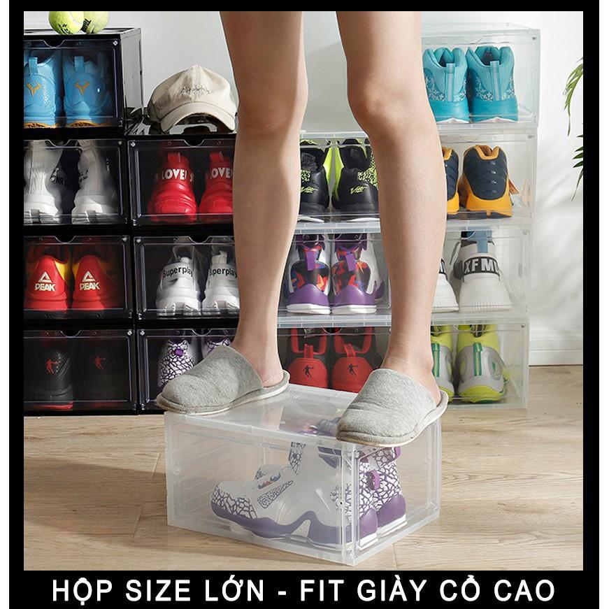 Hộp Đựng Giày Nhựa Cứng Nắp Cửa Hít Nam Châm
