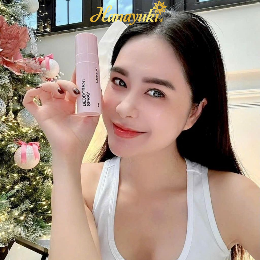 Xịt Khử Mùi Hanayuki Chính Hãng Xịt Thơm Cơ Thể Deodorant Spray Giúp Khử Mùi Giảm Tiết Mồ Hôi 60g