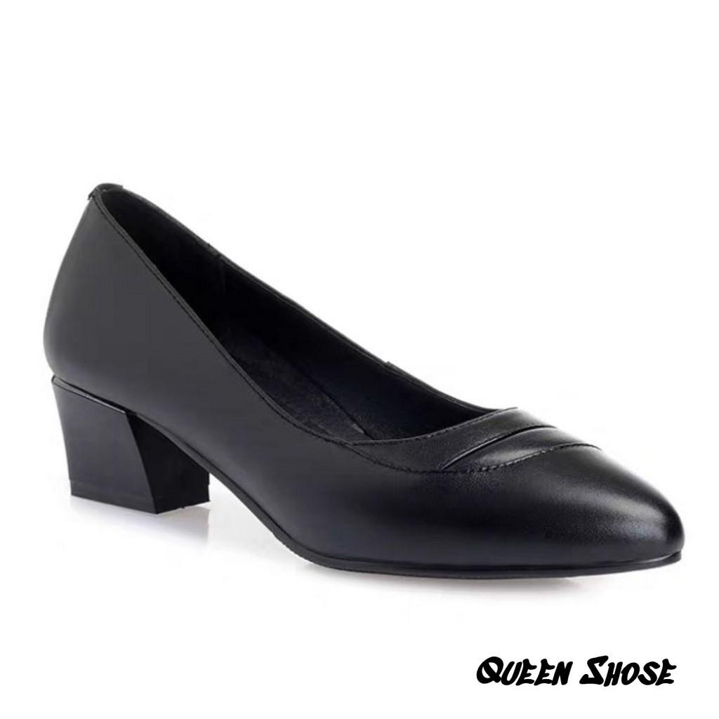 giày nữ - giày công sở nữ cao cấp đế 4cm chất da lỳ siêu mềm HÀNG XUẤT DƯ
