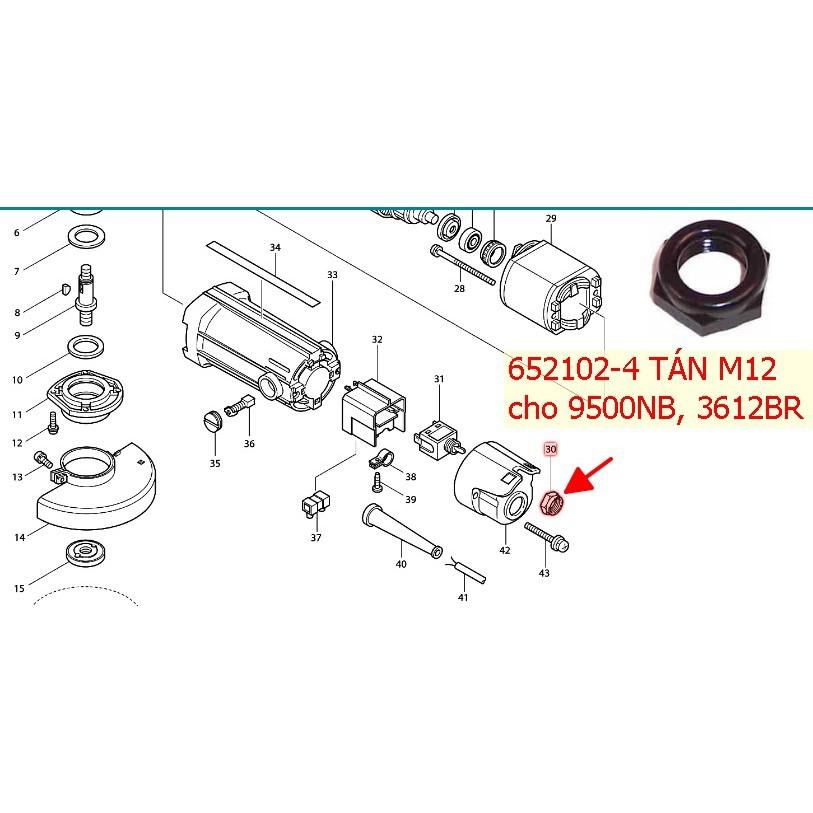 TÁN M12 652102-4 cho 9500NB, 3612BR, N9500N  - Hàng Chính Hãng