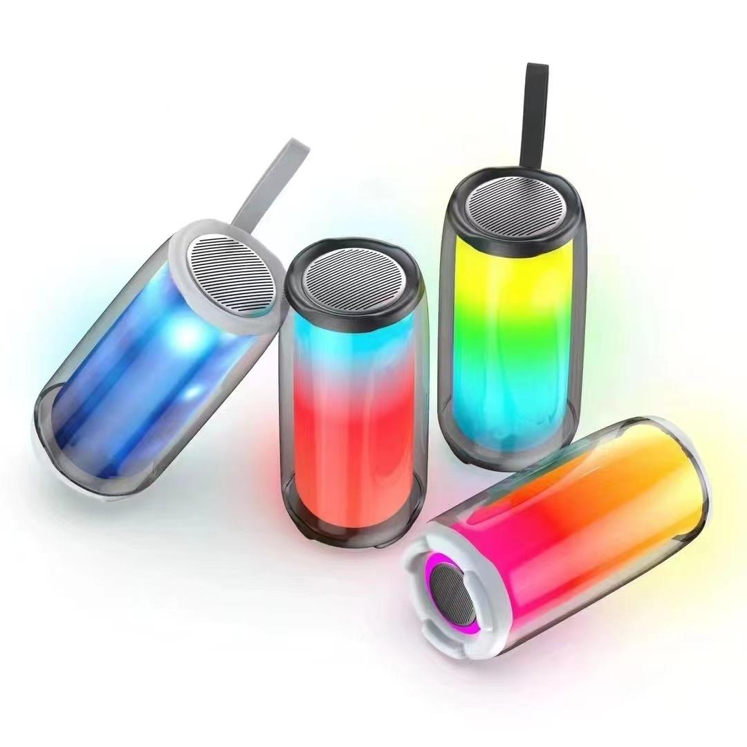 MỚI Loa Bluetooth Âm Thanh Âm Nhạc Loa Không Dây Giảm Tiếng Ồn Di Động Ngoài Trời Nhiều Màu Sắc Loa Siêu Trầm HI-FI Stereo Chống Thấm Nước Color: Black Woofer Size/Full-Range Size: 100X100X210MM