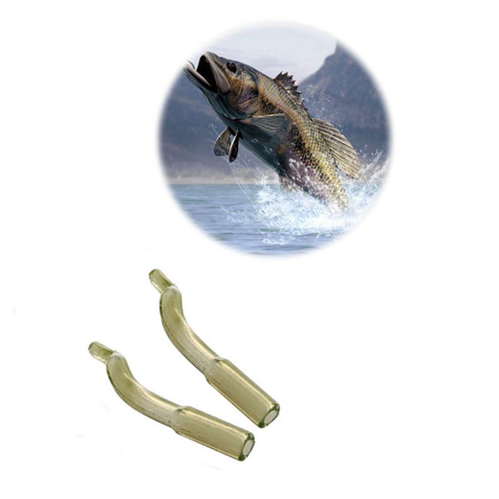 50pcs 20mm Carp Fishing Hook Sleeve Tube Hair Rig Line Aligner Sleeves Hose