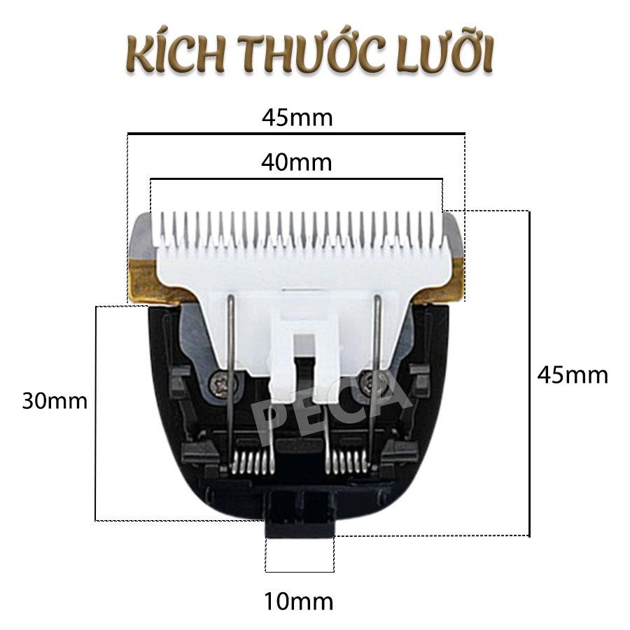 Bộ lưỡi tông đơ thay thế giành cho tông đơ Kemei KM-27C, KM-1086 lưỡi sứ trắng