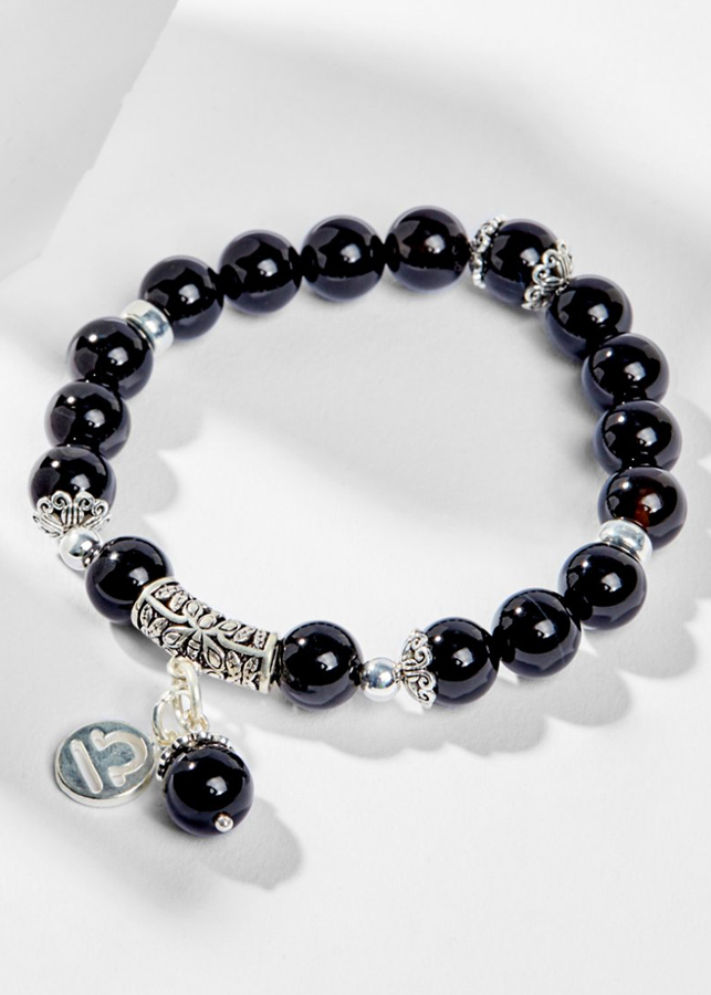 Vòng Tay Phong Thủy Đá Obsidian Phối Charm Cung Hoàng Đạo Thiên Bình Mệnh Thủy, Mộc Ngọc Quý Gemstones