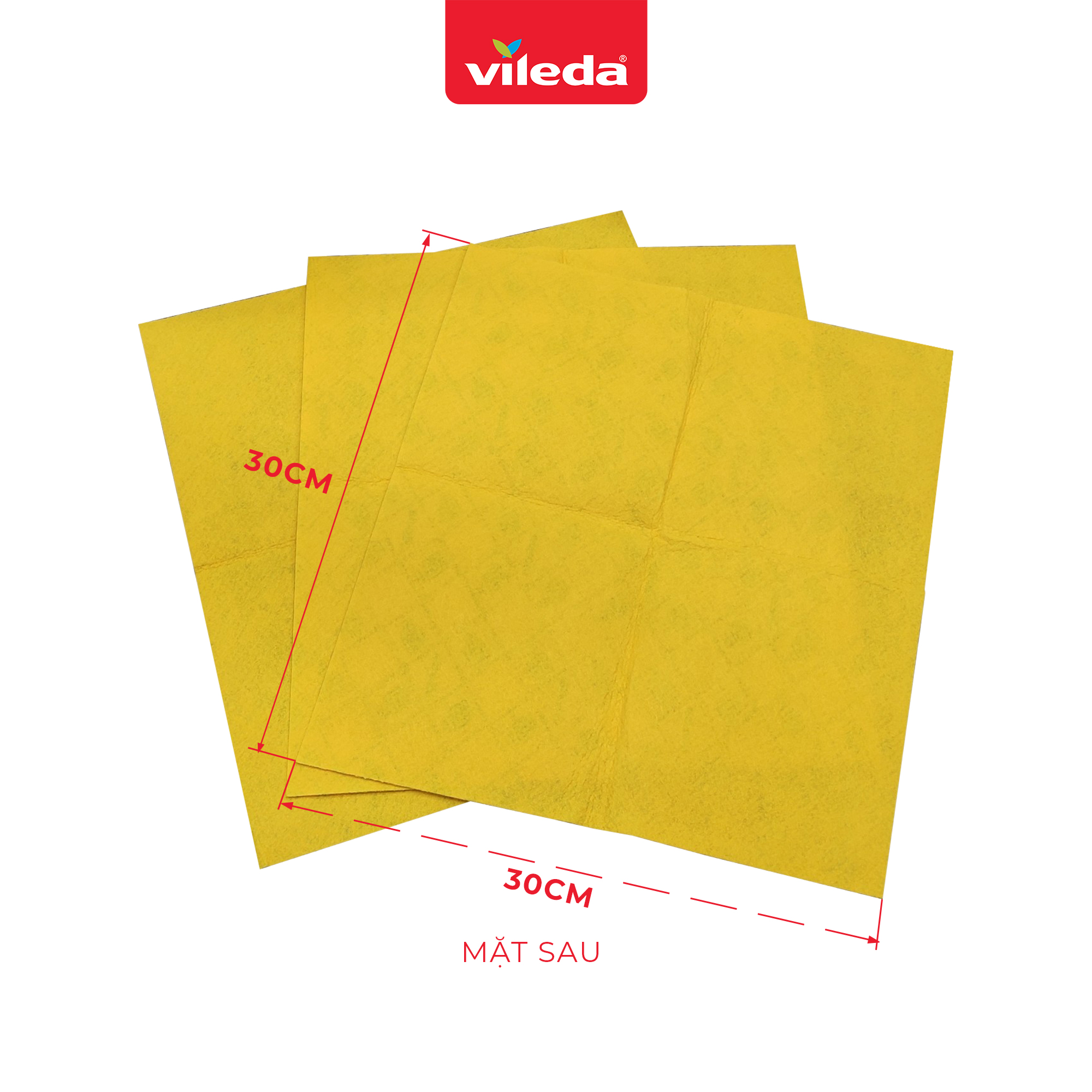 Khăn lau đa năng siêu thấm VILEDA gói 3 cái, vải sợi microfibre, không rách, không để lại vệt - TSU156137