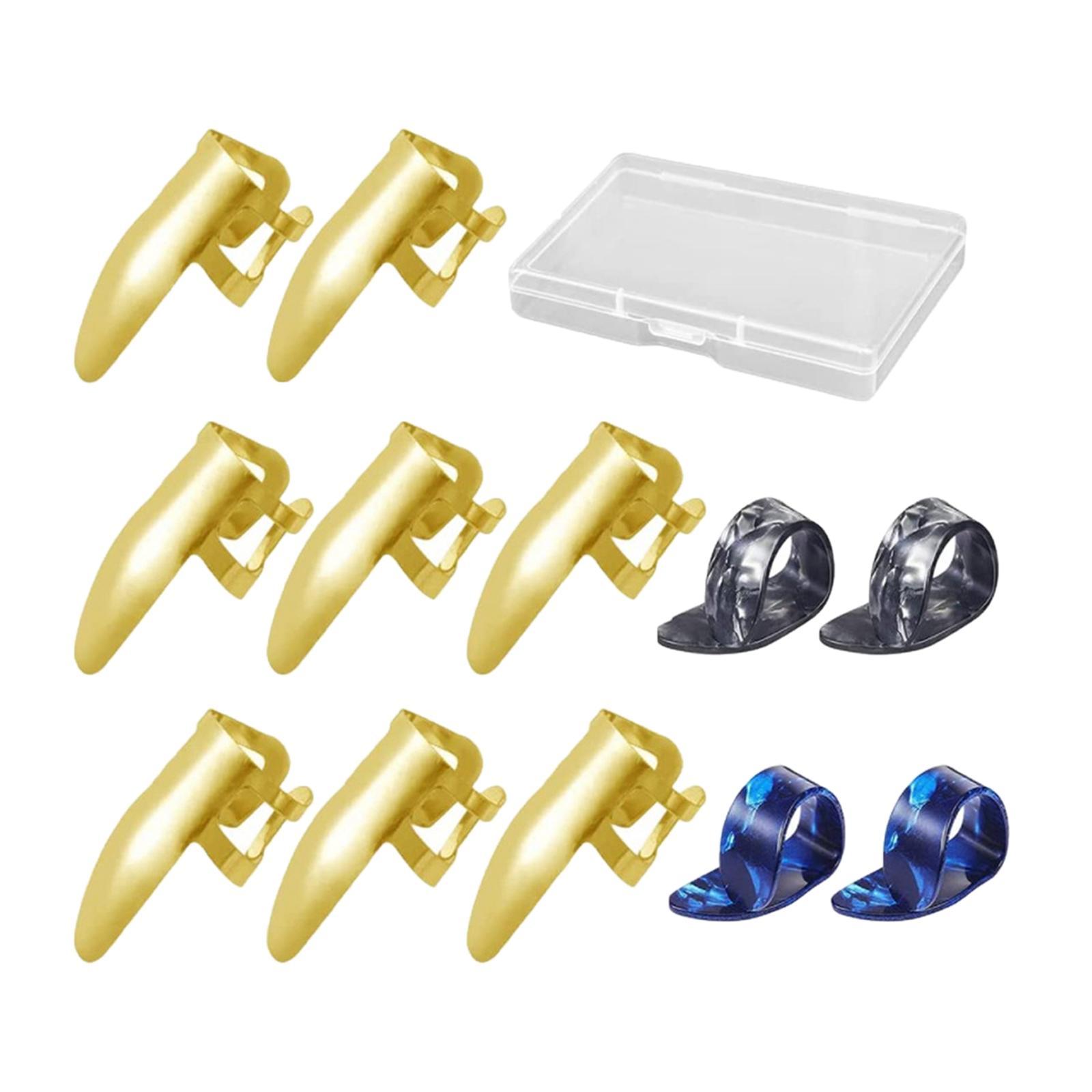 Metal Finger Picks Musical Instrument Accessories Steel Finger Picks Set