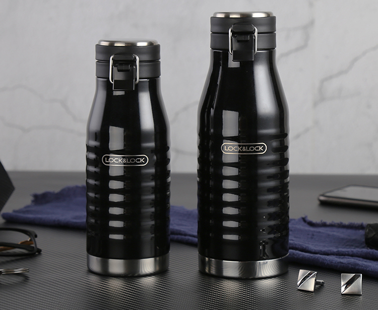 Bình Giữ Nhiệt Lock&amp;Lock Wave Bottle LHC4150BLK - Đen