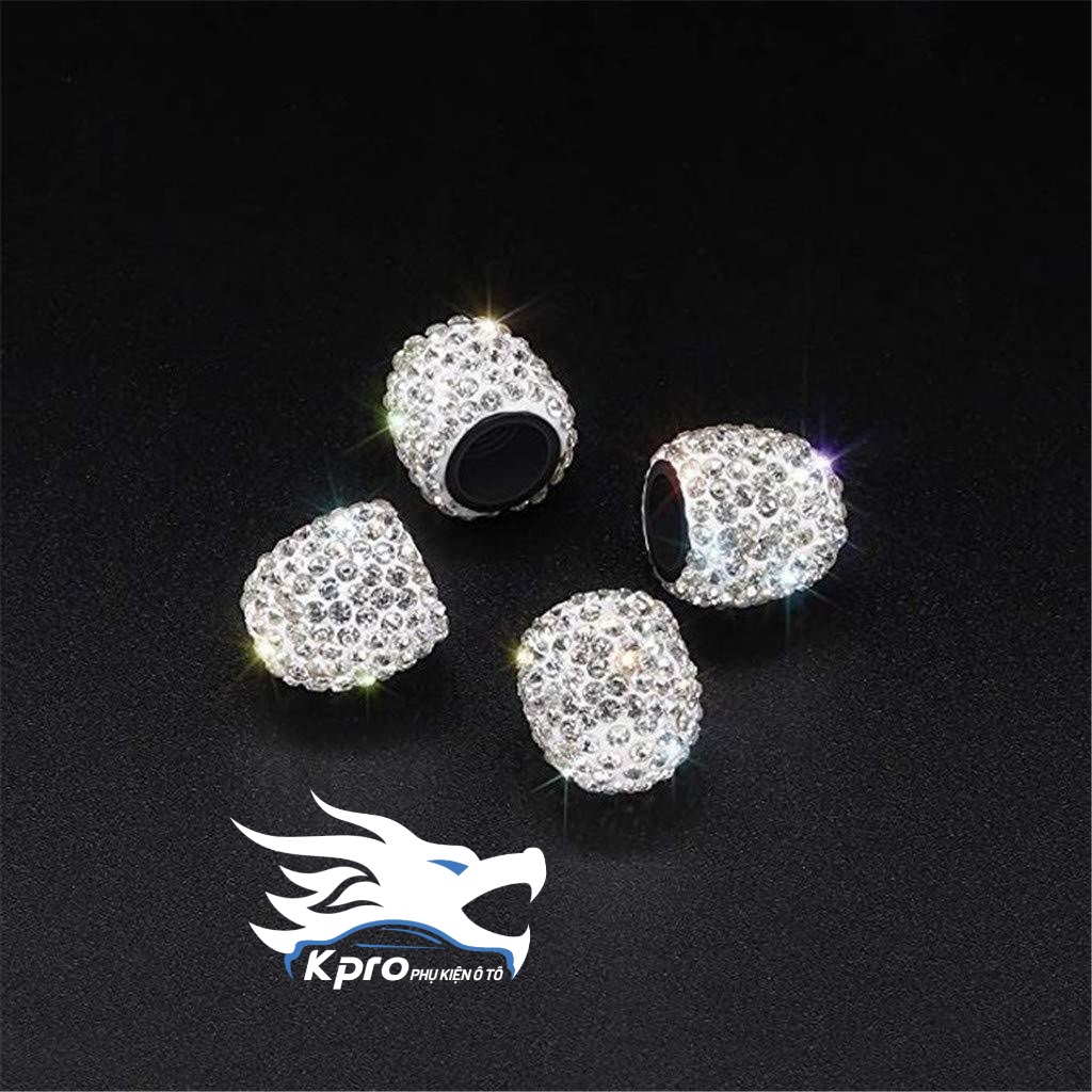 Nắp van bánh xe ô tô đính đá trang trí - Hàng Kpro chất lượng cao